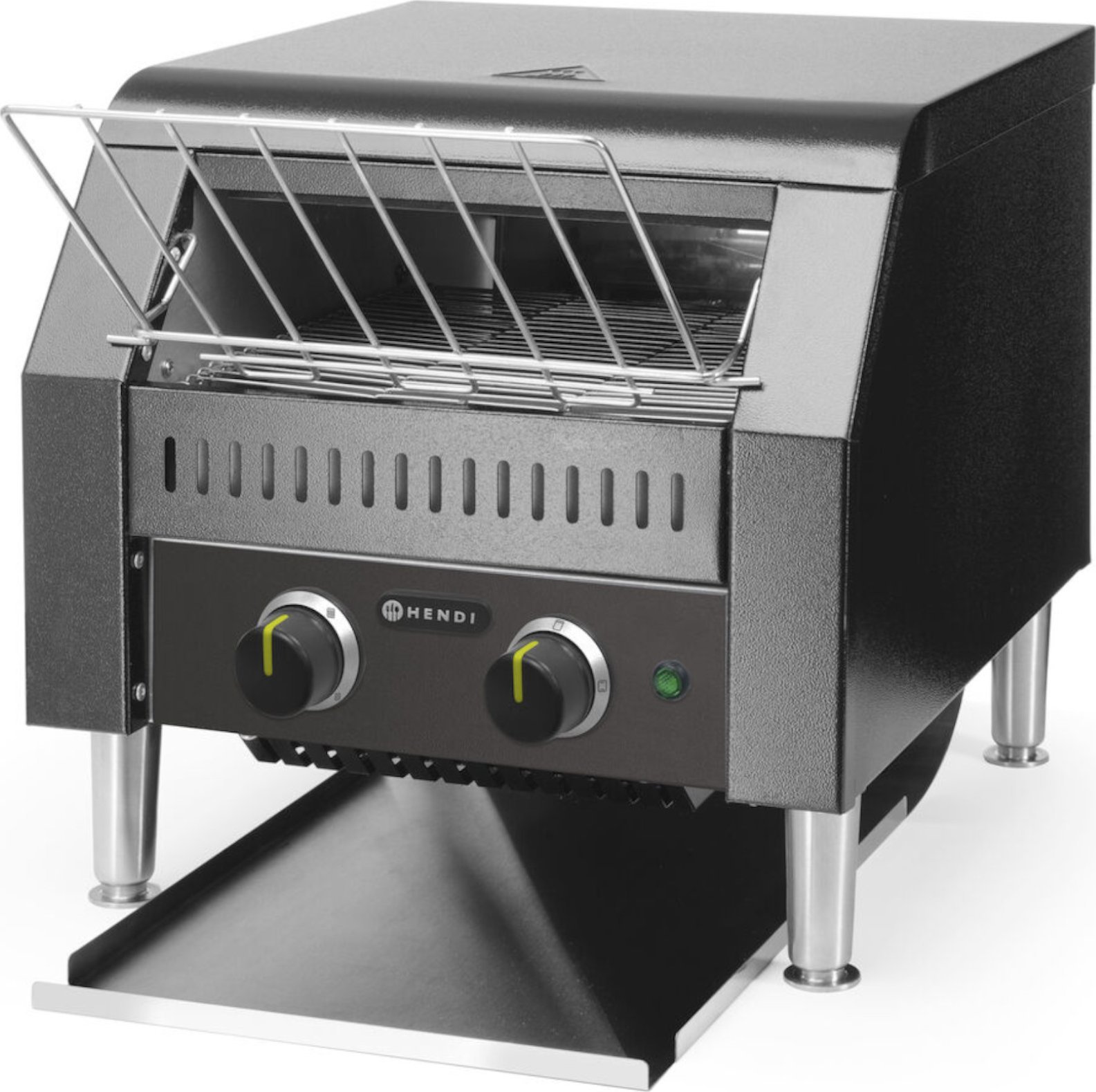 Toster Hendi Toster opiekacz przelotowy podwójny na dwie grzanki 230V 2240W - czarny Toster opiekacz przelotowy podwójny na dwie grzanki 230V 2240W -