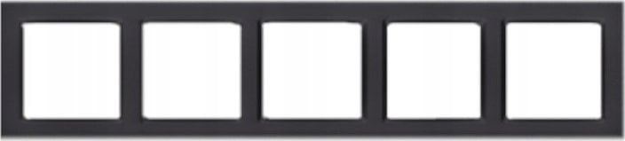 Kontakt-Simon Ramka pięciokrotna Kontakt-Simon Simon 10 CR5/49 uniwersalna poziom i pion czarny mat