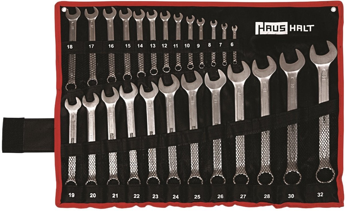 COMBINATION SPANNER SET HAUSHALT 25 PCS