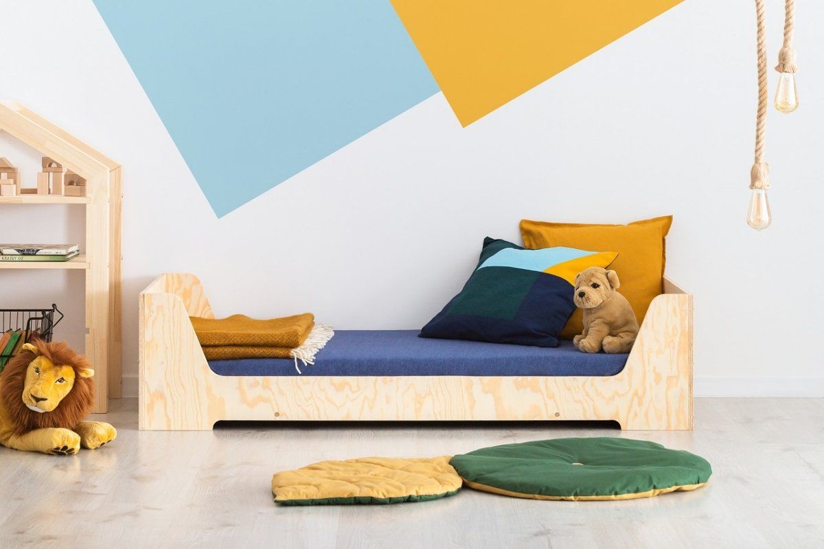 ADEKO STOLARNIA Łóżko dziecięce KIKI 13 90x200 sosna z naturalnej sklejki ADEKO STOLARNIA