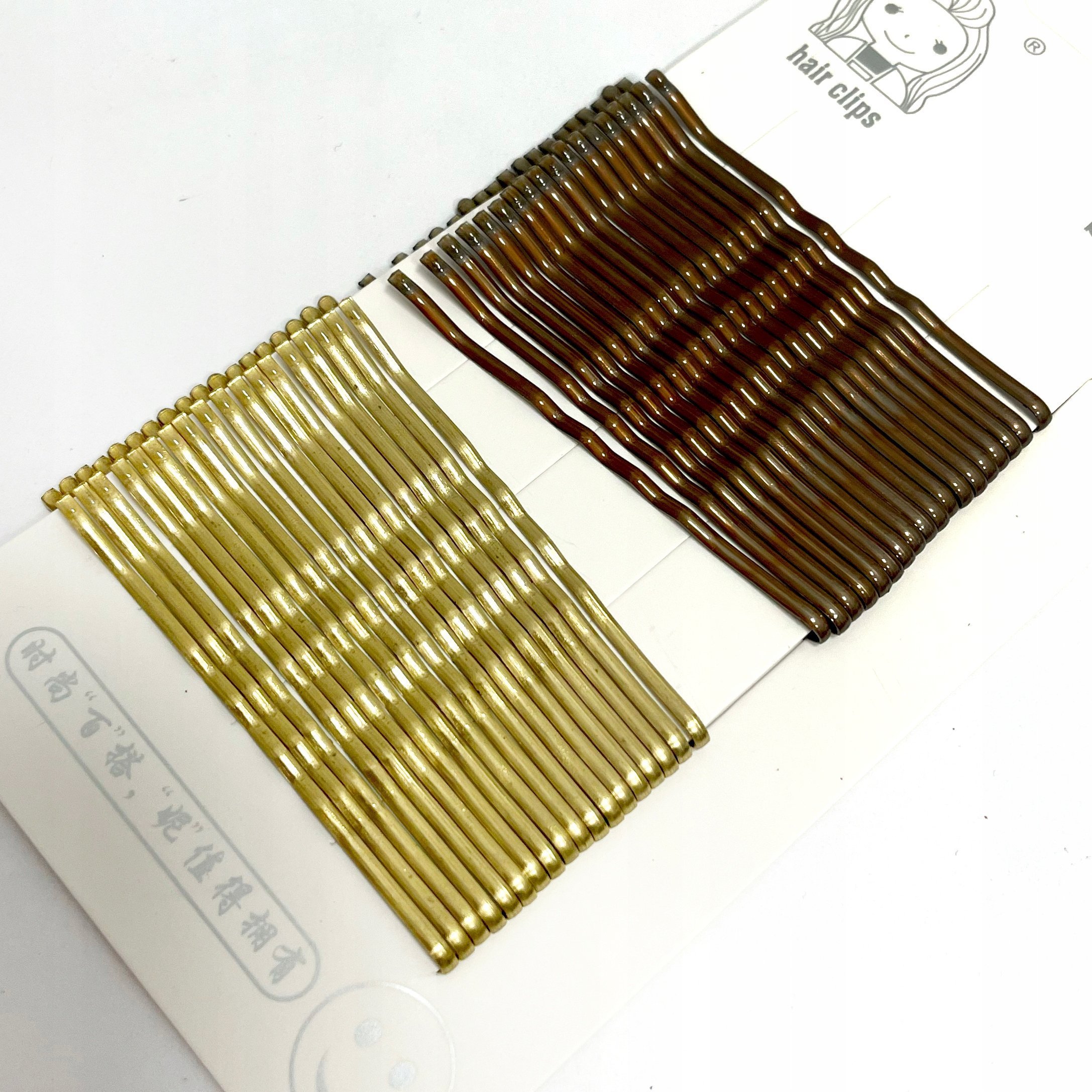 Activeshop Wsuwki fryzjerskie do włosów E-64 36 szt. 6 cm złote