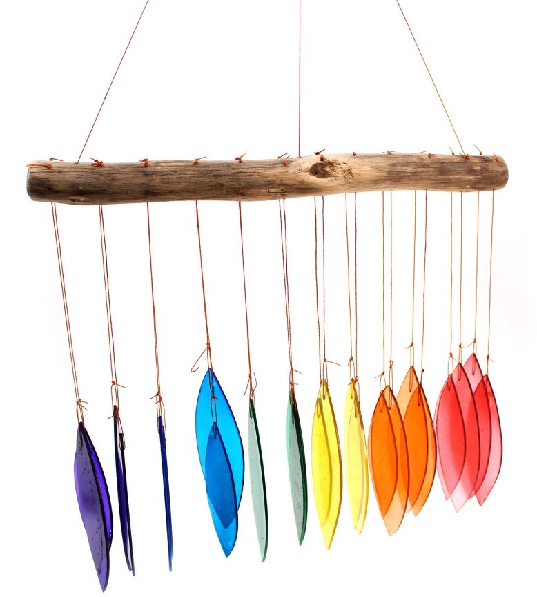 Szklany Dzwonek Wietrzny - Rainbow