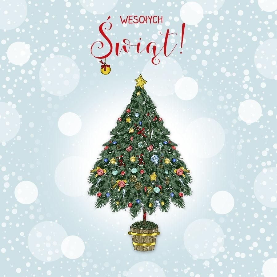 Clear Creation Karnet Swarovski kwadrat CL3503_PO Święta Choinka