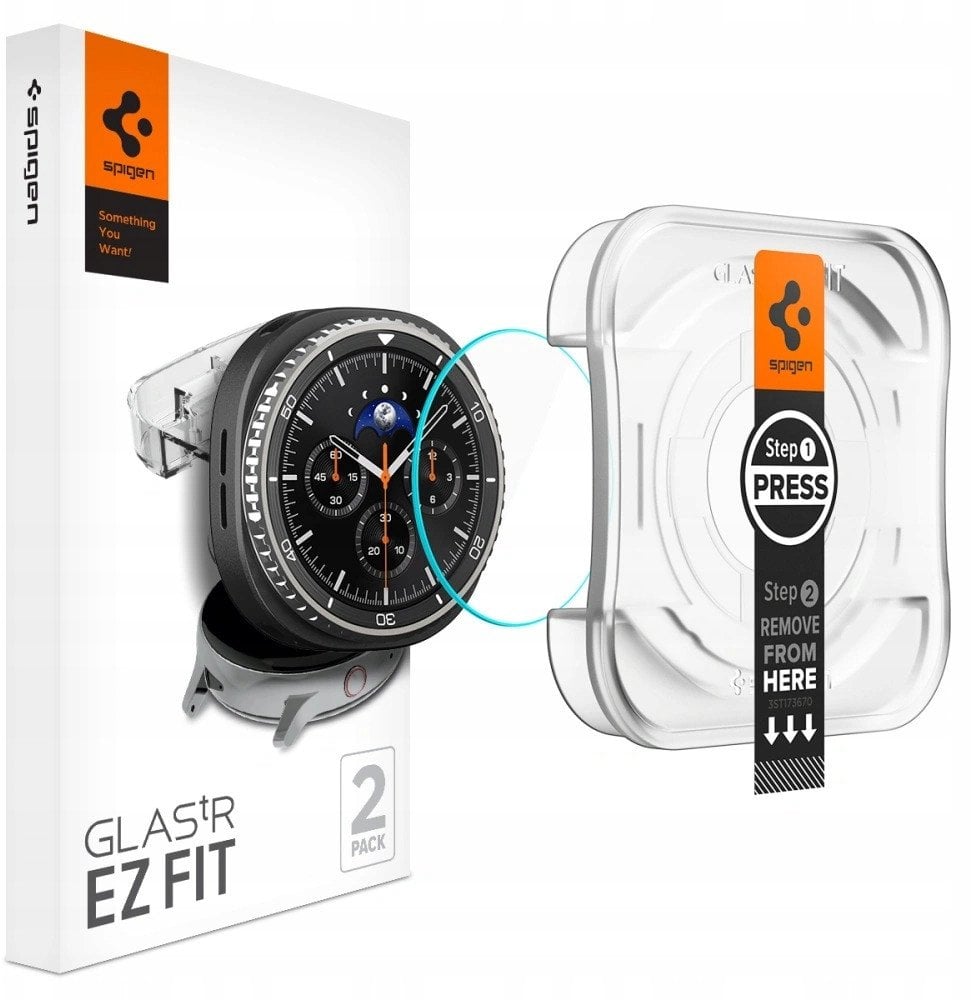 SZKŁO HARTOWANE SPIGEN GLAS.TR ”EZ-FIT” 2-PACK GALAXY WATCH 8 CLASSIC (46 MM) CLEAR