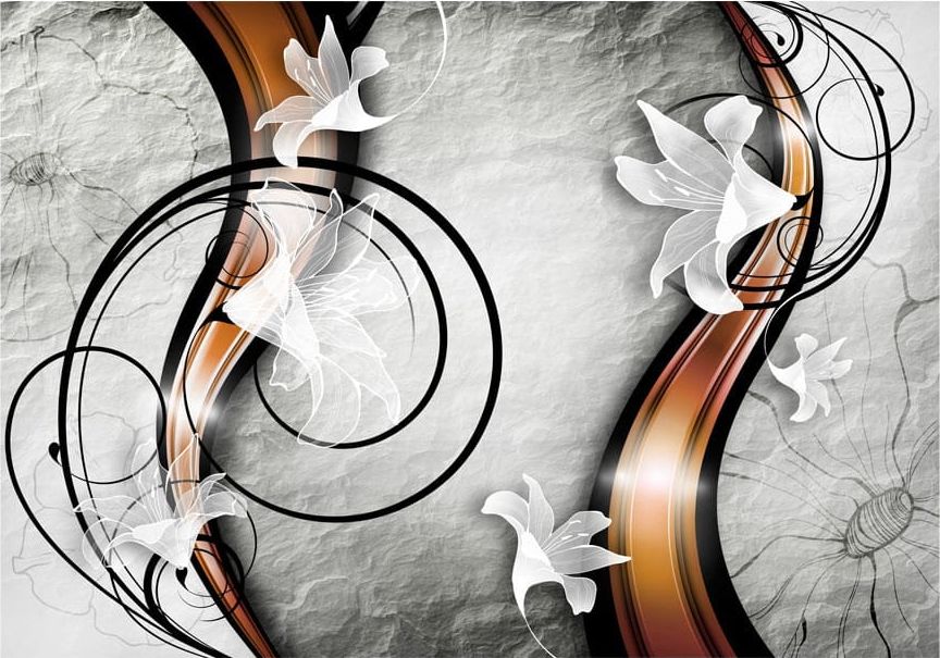 DecoNest Fototapeta - Lilia na kamieniu - 200X140