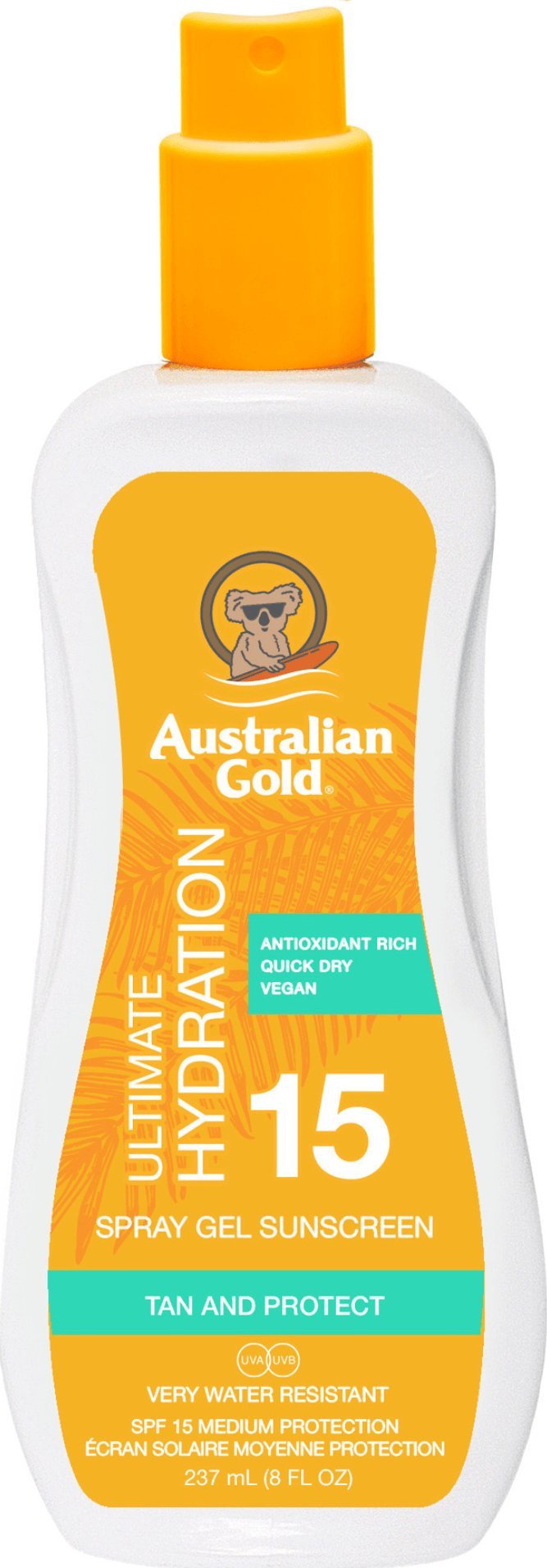 Australian Gold Australian Gold Żel W Sprayu Bezbarwny Z Filtrem SPF15