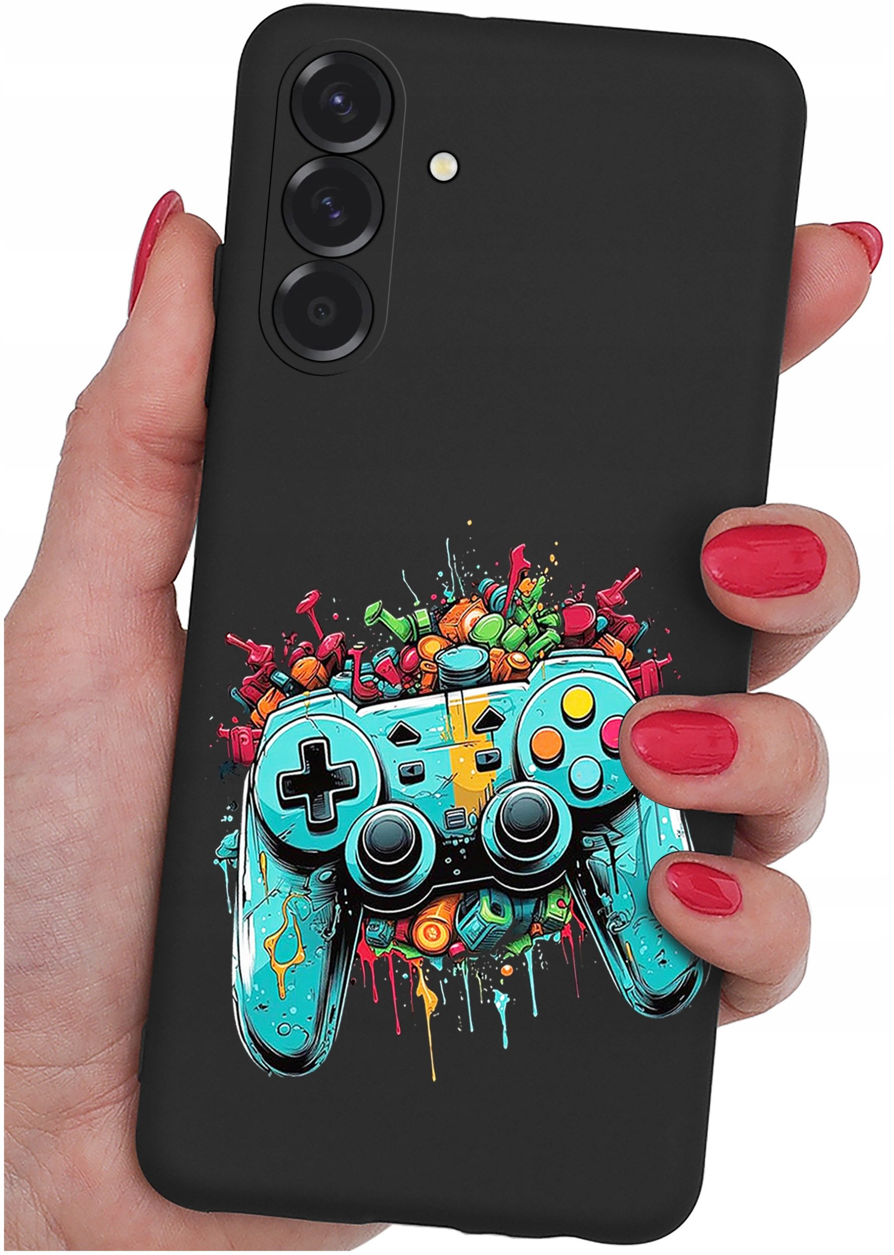 ETUI do Samsung A56 5G | WZORY | SILIKONOWE MATT CASE + SZKŁO 9H