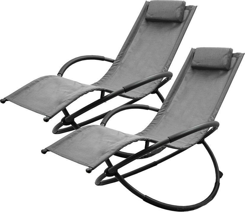 Lacestone KOMPELT LEŻAKÓW OGRODOWYCH 2 SZTUKI ANTRACYTOWE NOWOŚĆ LACESTONE