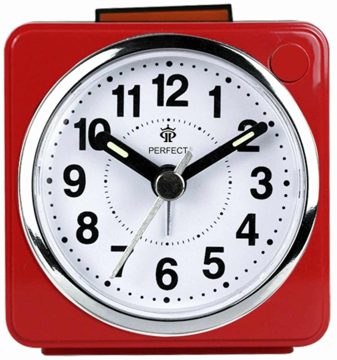 Budzik Perfect BB06602 czerwony mały 6,5 cm .