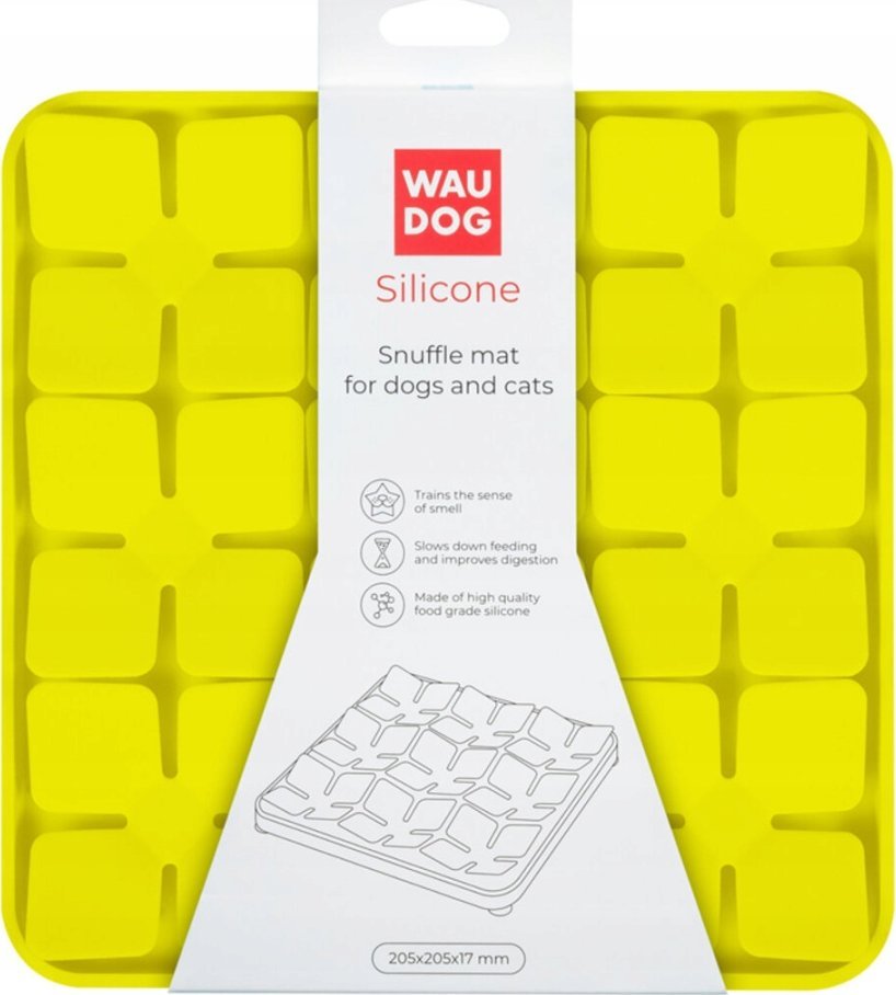 Collar WAU DOG MATA SPOWALNIAJĄCA SILIKONOWA 20,5x20,5x1,7cm ŻÓŁTA