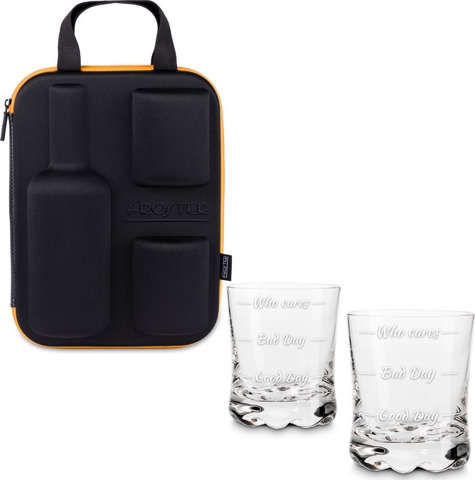 Froster Etui na whisky ze szklankami Froster Who cares