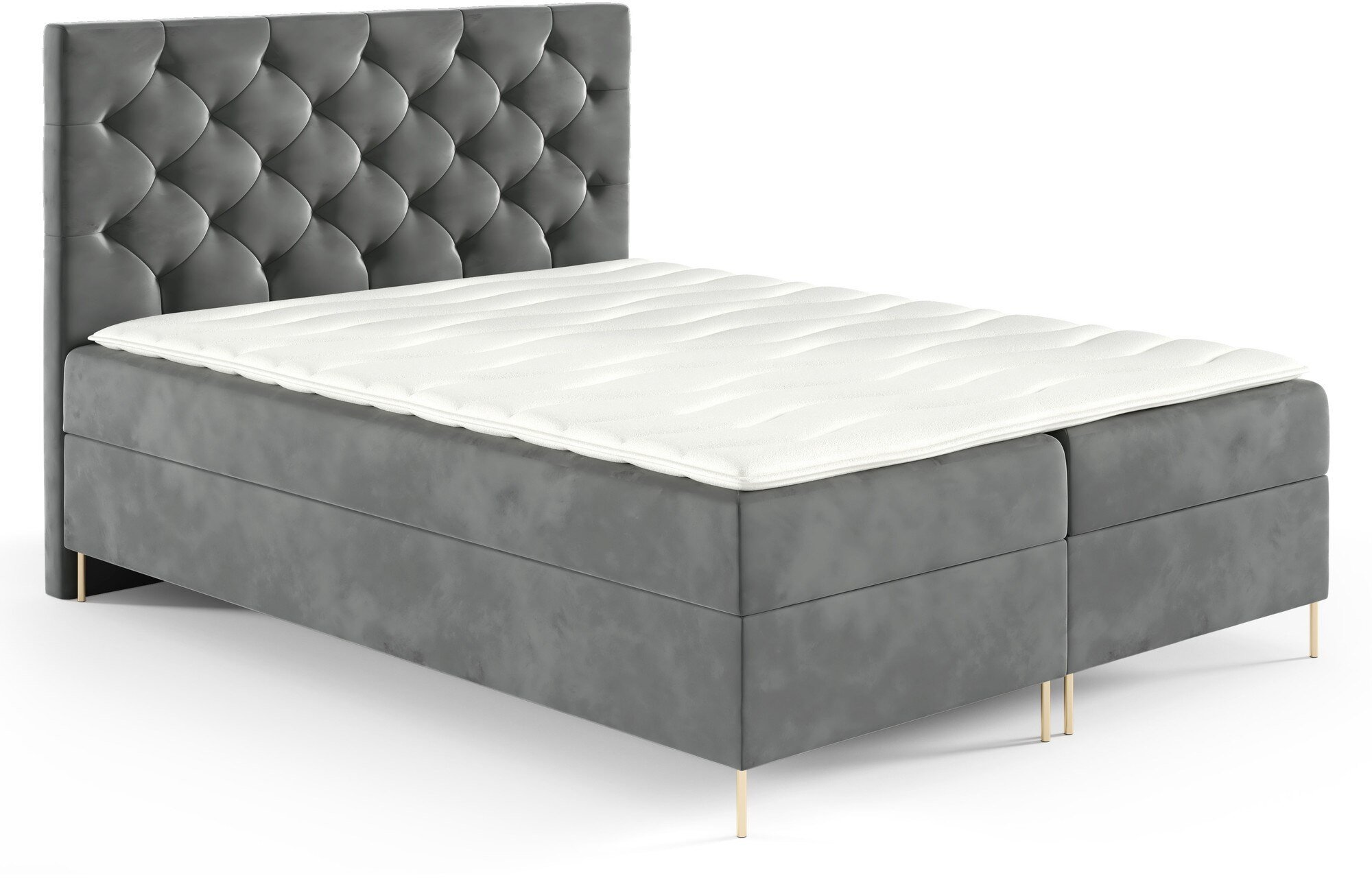 Łóżko kontynentalne Sara Box 120x200 z nogami riviera 91