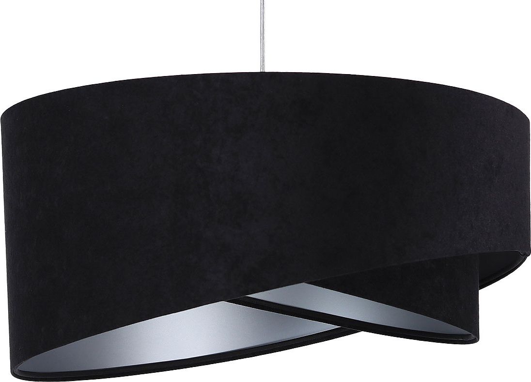 Lampa wisząca Lumes Czarno-srebrna welurowa lampa wisząca - EX973-Vivien