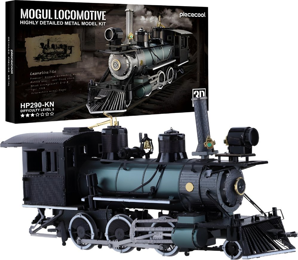 Piececool Piececool Puzzle Metalowe Model 3D - Lokomotywa Mogul