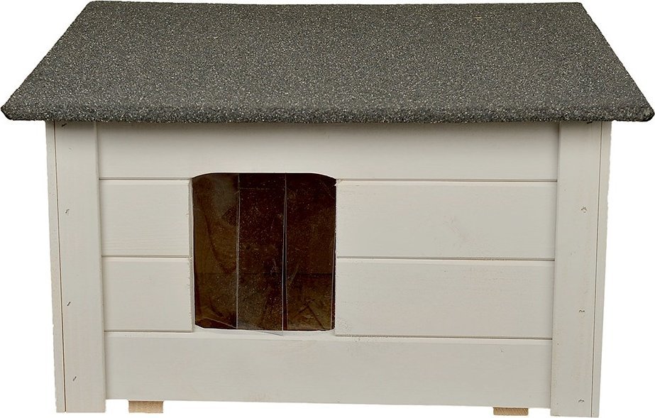 BUDA DLA MAŁEGO PSA KOTA OCIEPLANA DWUSPADOWA WOODOK LEGOWISKO KOLOR biały