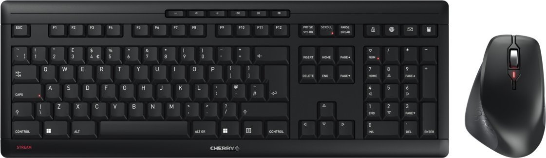 Klawiatura + mysz Cherry CHERRY JD-8550GB-2 klawiatura Dom/Biuro RF Wireless QWERTY Angielski Czarny