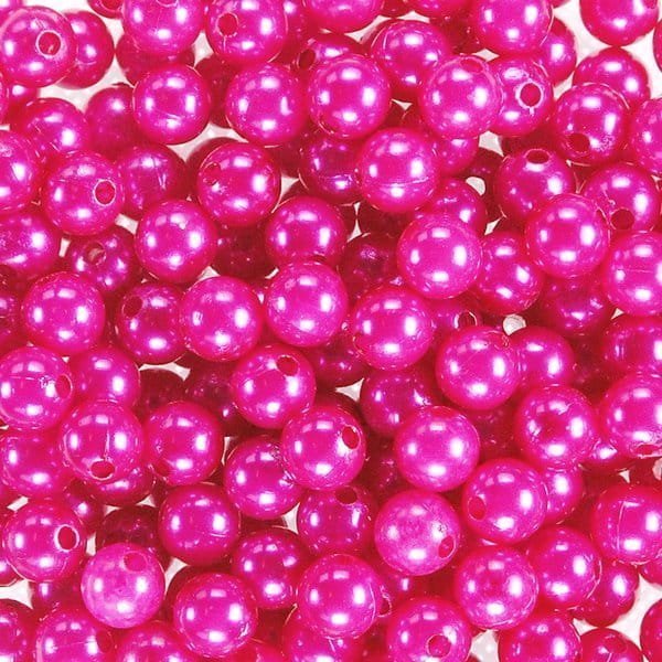 kufer-pasmanteria.pl Koraliki perłowe 10 mm (10szt) Ciemny Róż