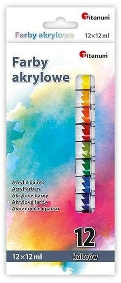 Farby akrylowe 12 kolorów