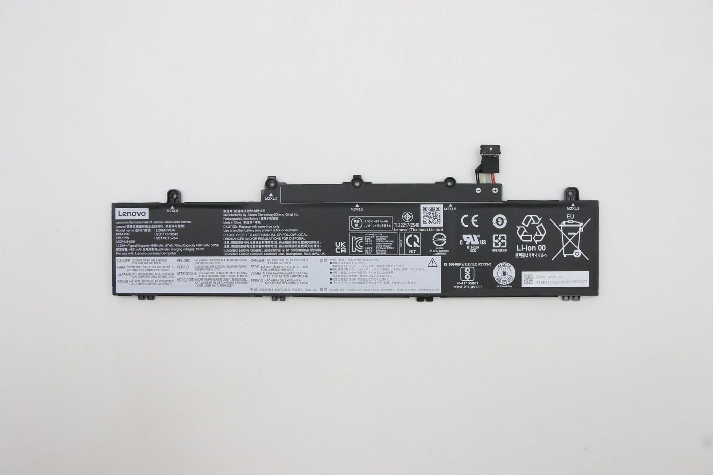 57Wh 3-cell battery for Lenovo E14/E15 series