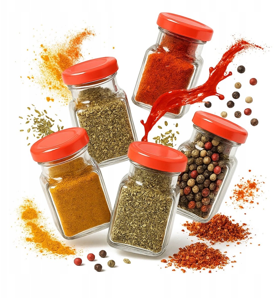 50x SZKLANY SŁOIK SŁOICZEK KWADRATOWY 150ML DŻEM MIÓD ŚLUB + wieczko fi 53