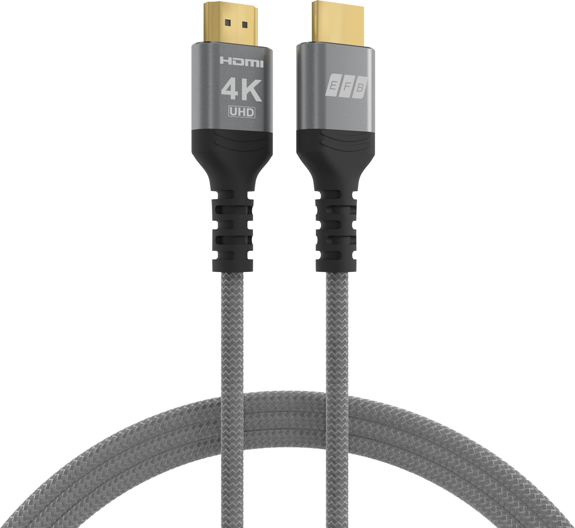 EFB HDMI Kabel High-Speed m. Ethernet 4K60Hz 0,5m grau