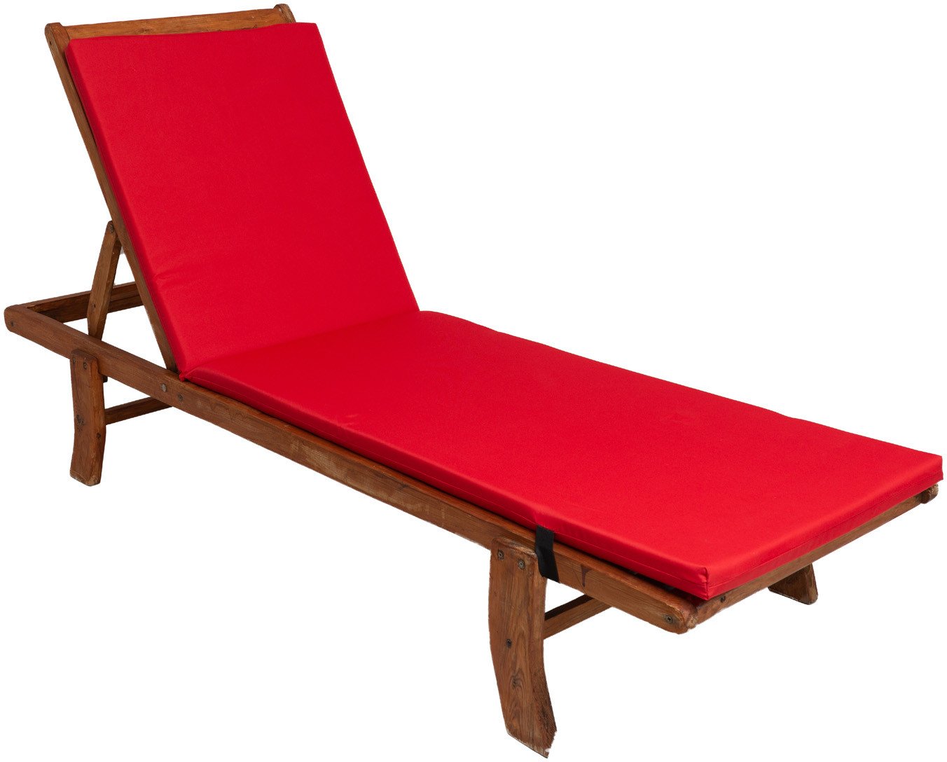 Poduszka na leżak, czerwona, 190x60x4cm, poduszka na leżak ogrodowy, poduszka płaska, poduszka ogrodowa