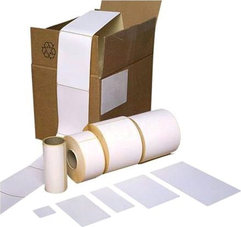 Vrige Termoetiket u/tryk hvid ECO 100x150mm 450stk/rul ø25mm m. perf. Hvid 1x1x1mm (450EA)