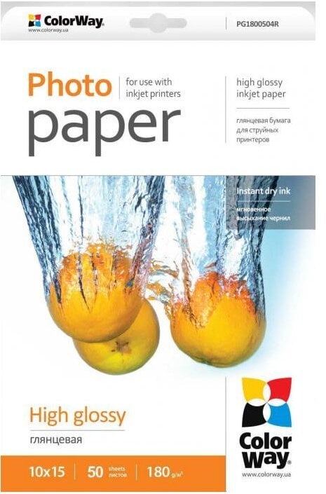 ColorWay PG1800504R papier fotograficzny Biały Połysk