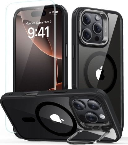 ESR Zestaw etui ESR Classic Hybrid Kickstand Halolock MagSafe + Szkło hartowane na iPhone 16 Pro - przezroczyste