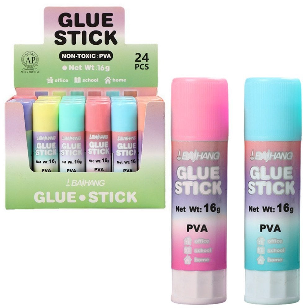 Klej W Sztyfcie Szkolny Biurowy Pastelowy 16g