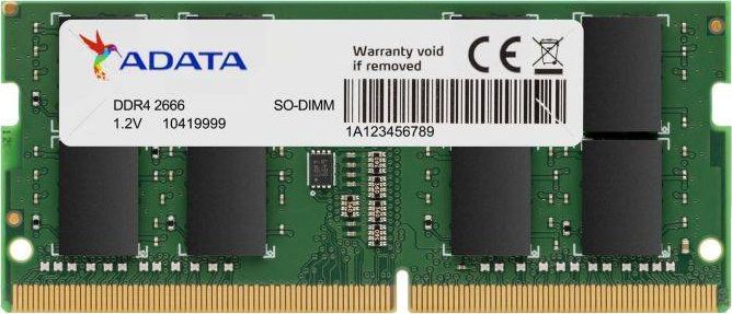 Pamięć do laptopa ADATA Premier, SODIMM, DDR4, 4 GB, 2666 MHz, CL19 (AD4S26664G19-SGN)