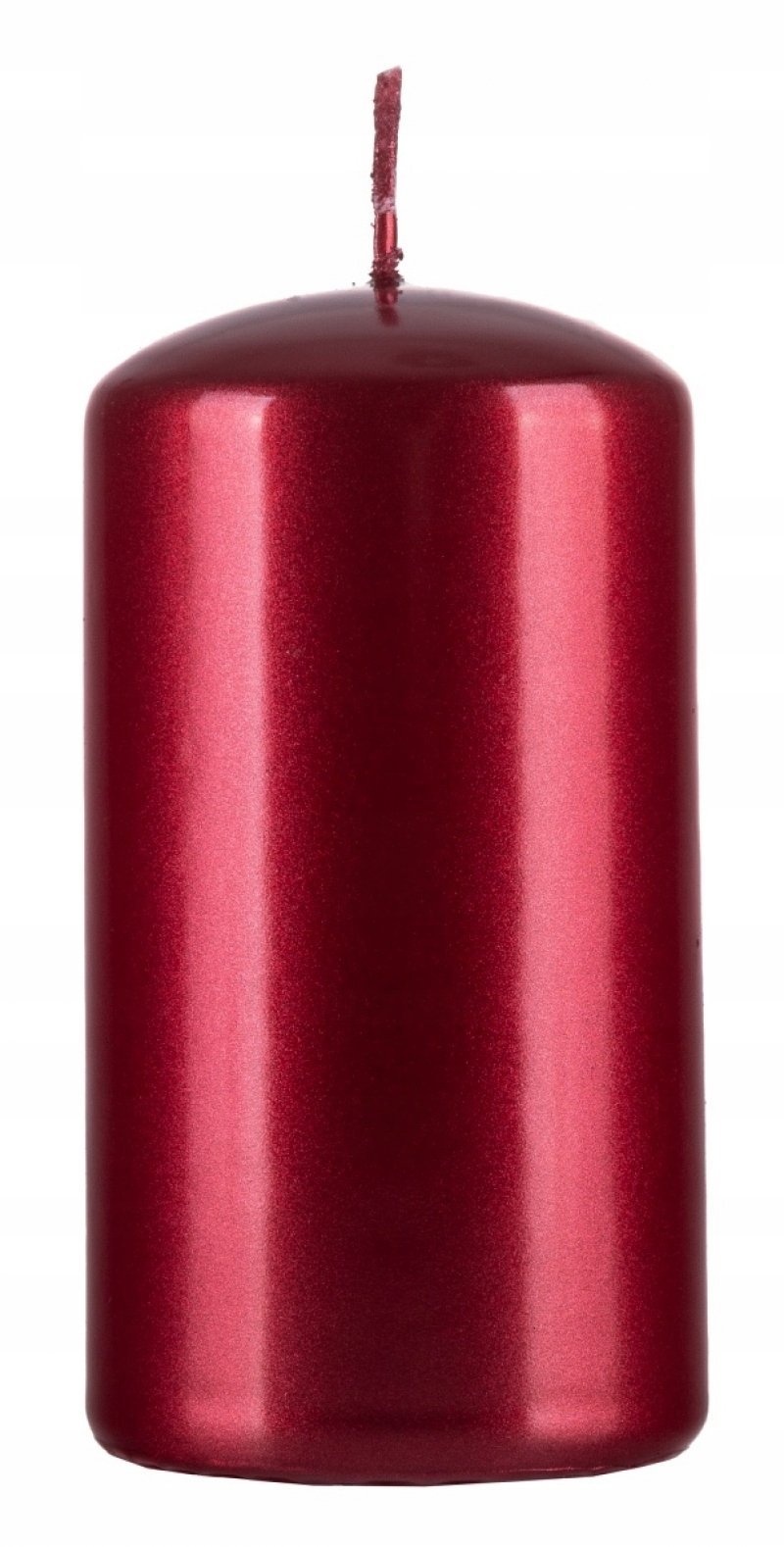 Donau Home Świeca słupek Standardowy lakier, 60x115mm, czerwony metaliczny połysk