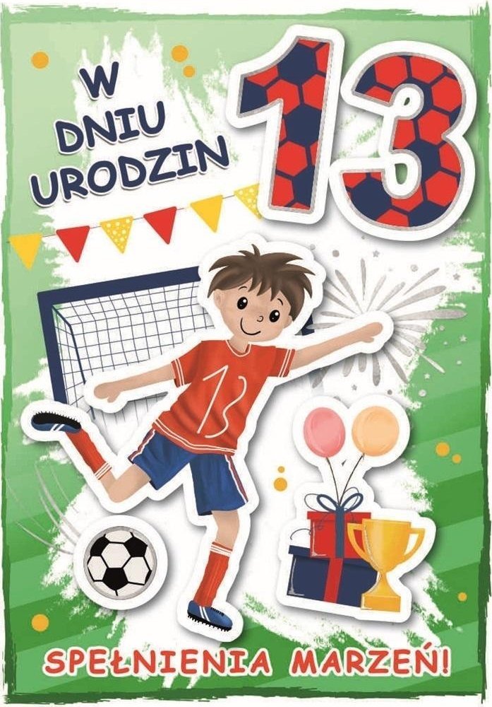 Karnet urodziny 13