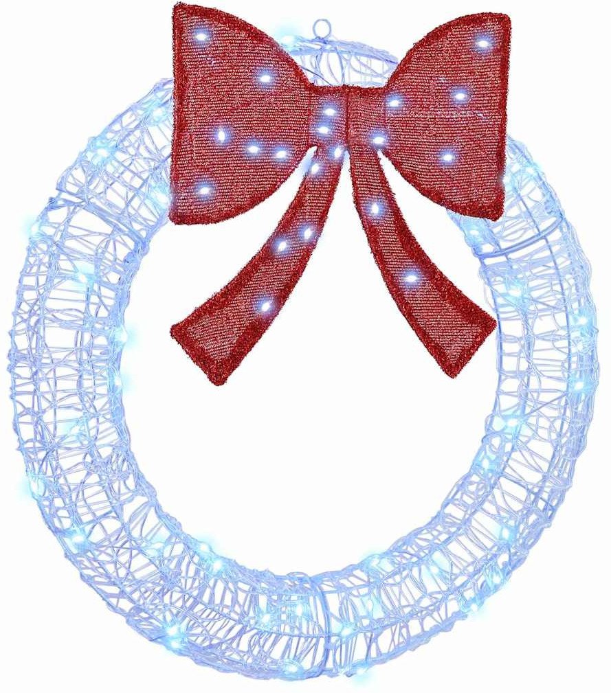 vidaXL Wianek Ze LED Lights Niebieski 75 cm Akryl