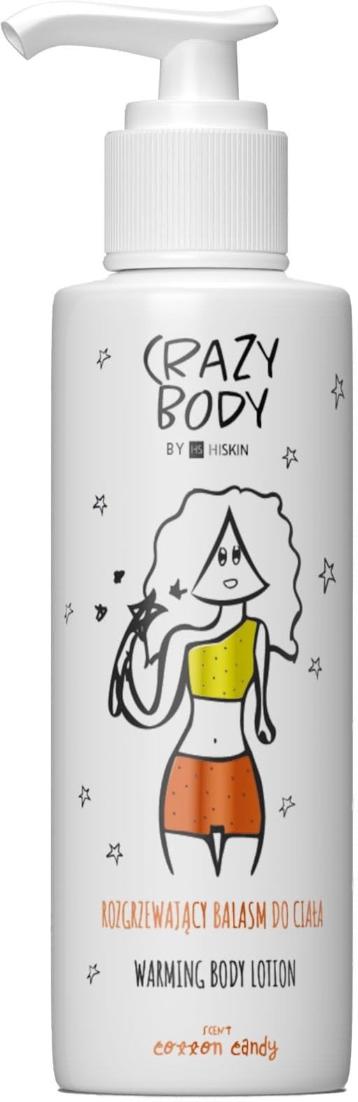 HISKIN Crazy Body Rozgrzewający Balsam do ciała - COTTON CANDY 300 ml