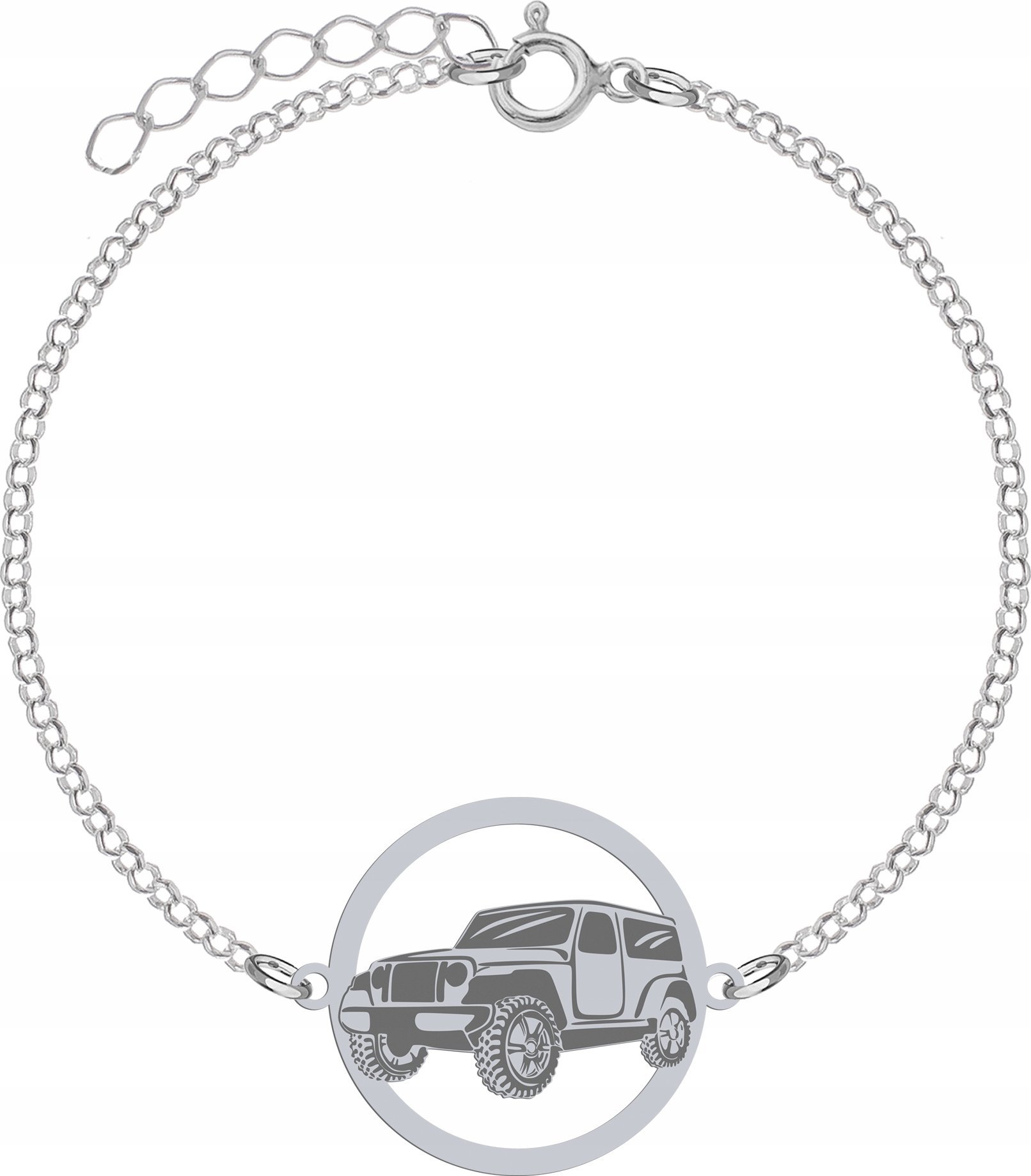 Radziszewska Jewellery Bransoletka Srebrna OFF-ROAD 4X4 Łańcuszek Biżuteria 925 GRAWER GRATIS