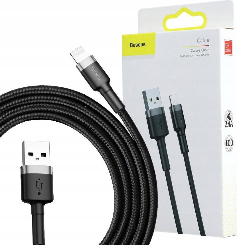 Kabel USB Baseus USB-A - Lightning 1 m Czarny ( )