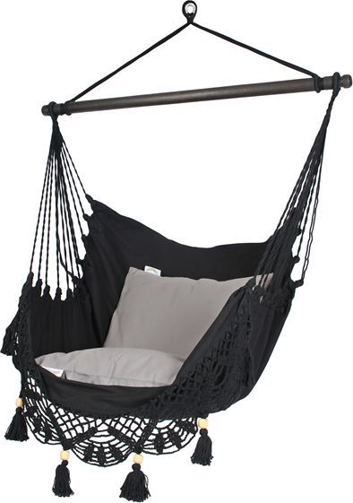 Koala Fotel hamakowy boho, czarny AHC-11