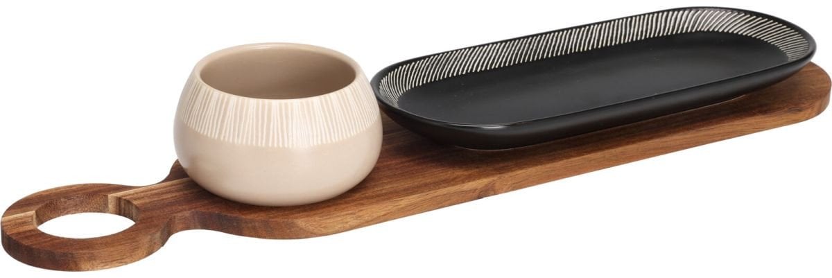 Miseczki na przekąski RORI, taca, miseczka i talerzyk