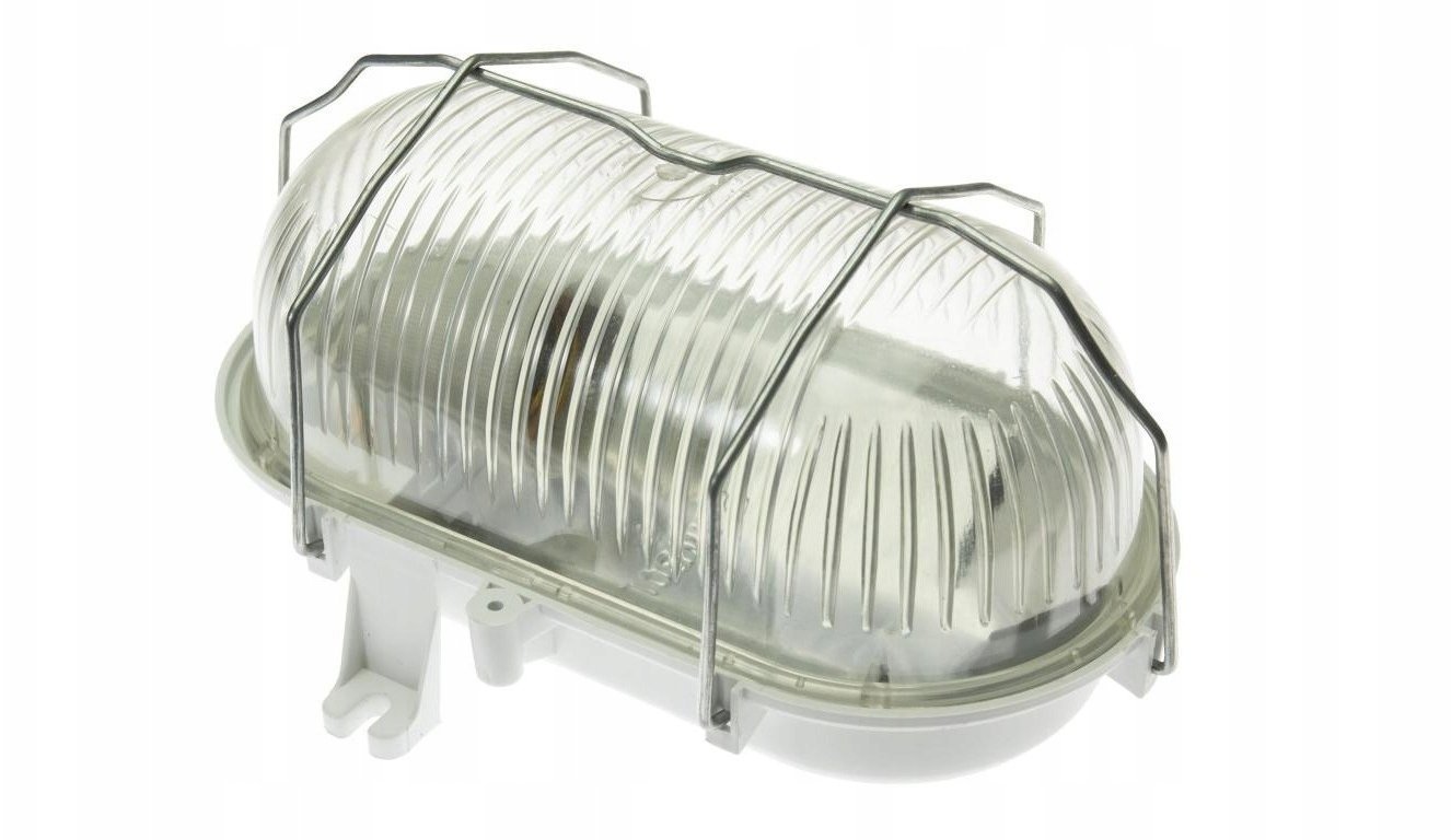 Pawbol Oprawa kanałowy OWAL 100 E27 z metalową siatką, klosz z poliwęglanu IP44 D.3152P