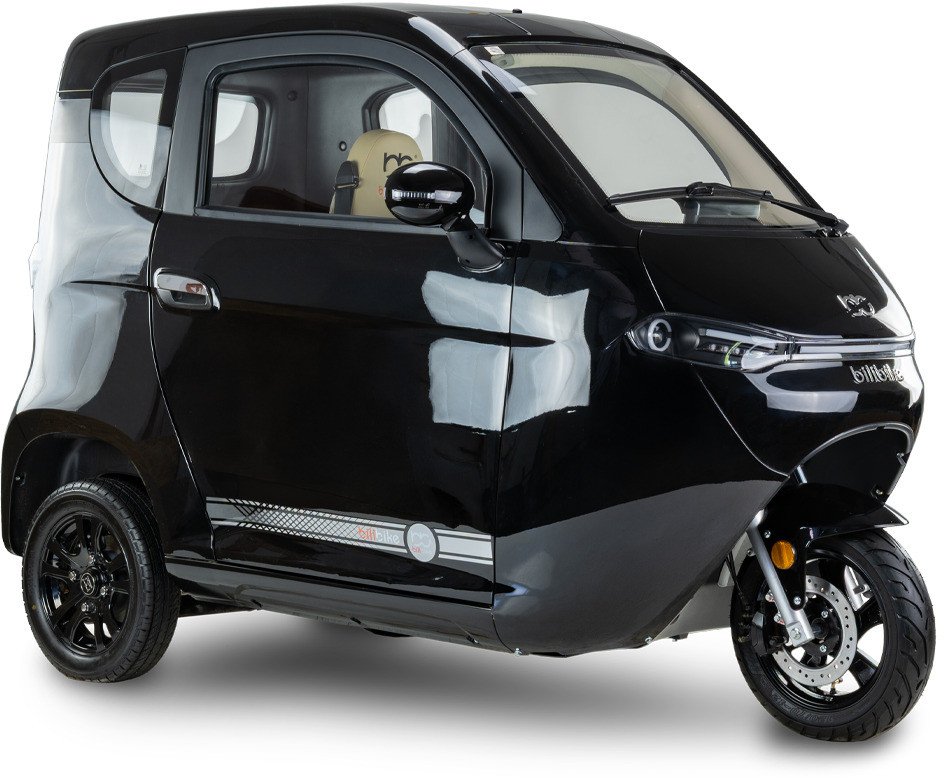 Skuter elektryczny zabudowany z dachem MICRO CAR BILI BIKE SIGMA 3 GEL czarny-jasne wnętrze