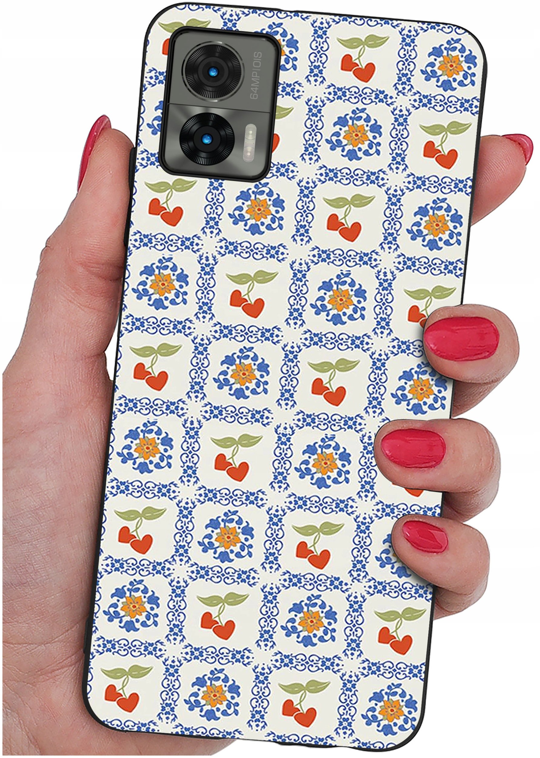 Etui do Motorola Moto Edge 30 Neo WZORY |SILIKONOWE MATT CASE + SZKŁO 9H