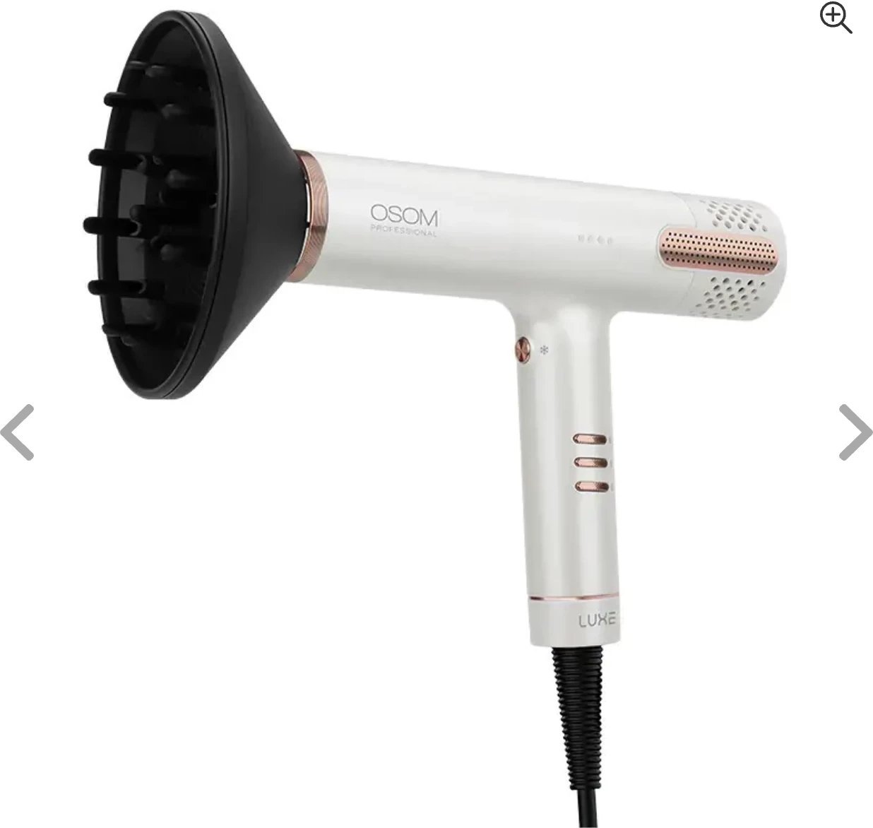 Plaukų džiovintuvas OSOM Professional LUXE BLDC High Speed Hair Dryer OSOMPF08WH, 1500 W, baltos spalvos