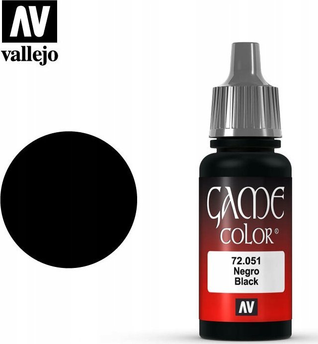 Vallejo Vallejo: 72.051 - Game Color - Black (18 ml)