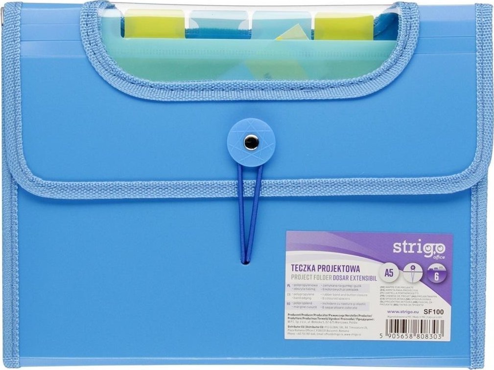 Strigo Teczka A5 Vfile z 6 przekładkami niebieska STRIGO