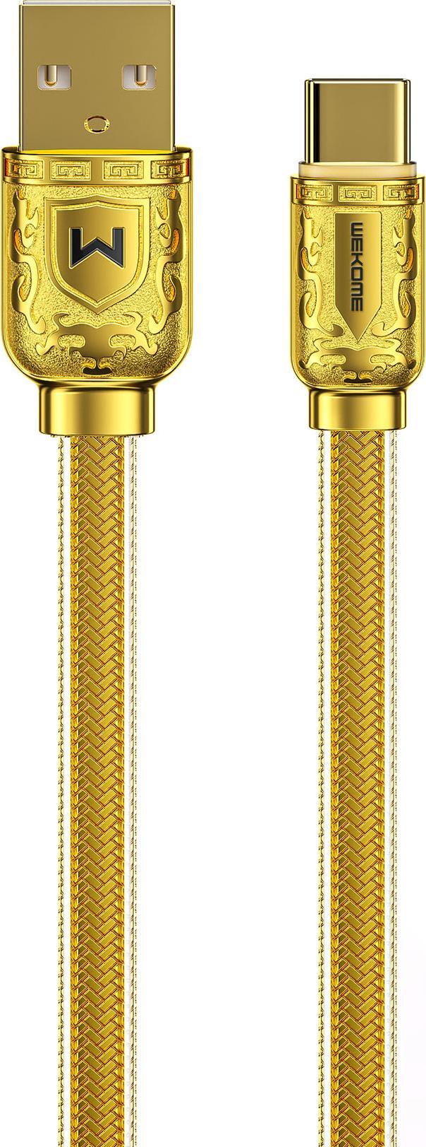 Kabel USB WK Design USB-A - USB-C 1 m Złoty (6941027620670)