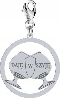 Radziszewska Jewellery CHARMS DAJĘ W SZYJĘ srebro DEDYKACJA GRATIS