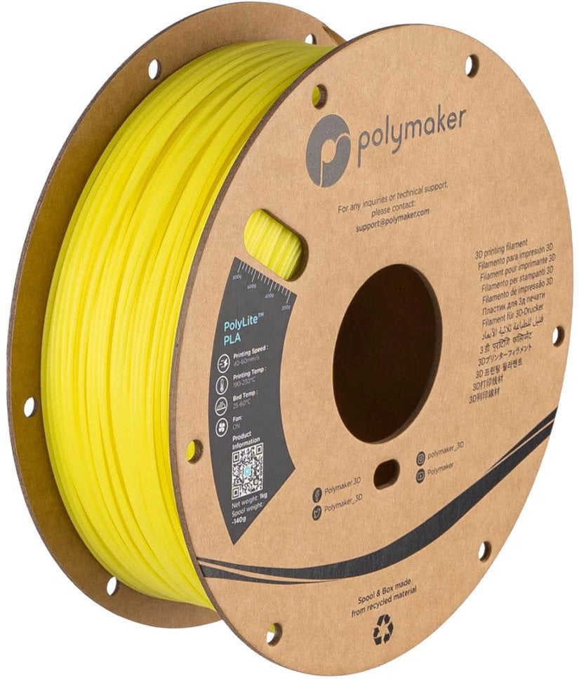 Filament Polymaker PolyLite Luminous PLA 1,75mm 1kg - Yellow}