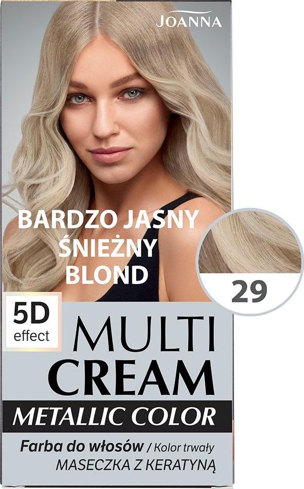 Joanna Multi Cream Metallic Color 5D Effect 29 bardzo jasny śnieżny blond