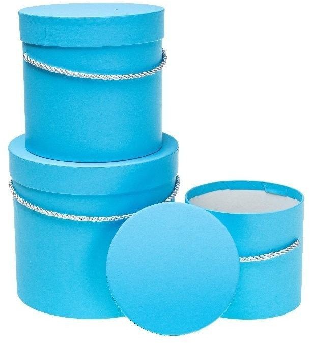 Pudełko Flower Box 3szt niebieski ROZETTE